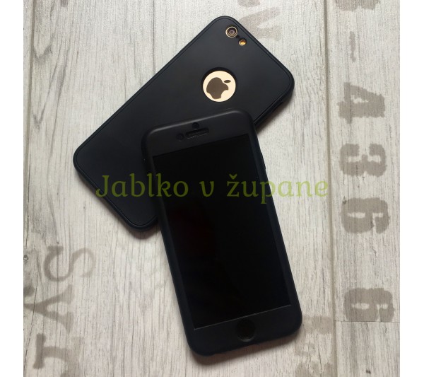 360° kryt silikónový iPhone 6/6S - čierny